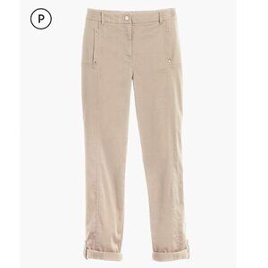 Chico's Petite Luxe Utility Convertible Khaki Ankle Pants, 4P (Chicos size 0)
